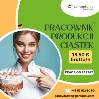 Pracownik produkcji (k/m)  pakowanie ciastek  Niemcy